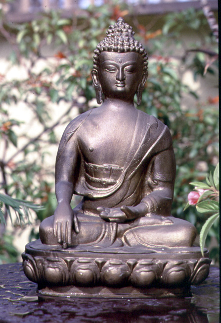Statue of Buddha (metal)  à École indienne
