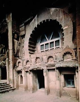 View of the entrance, Cave 9