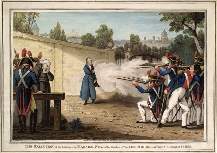 The Execution of Marshal Michel Ney near the Luxembourg Garden on 7 December 1815 à Innocent Louis Goubaud
