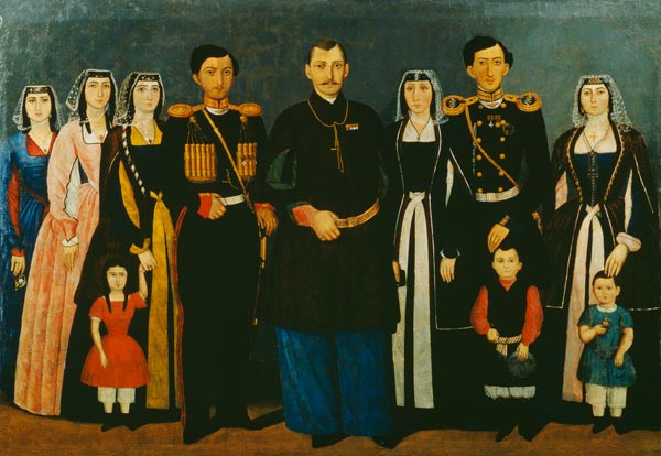 N.E. Mukhran-Batoni with family à École iranienne