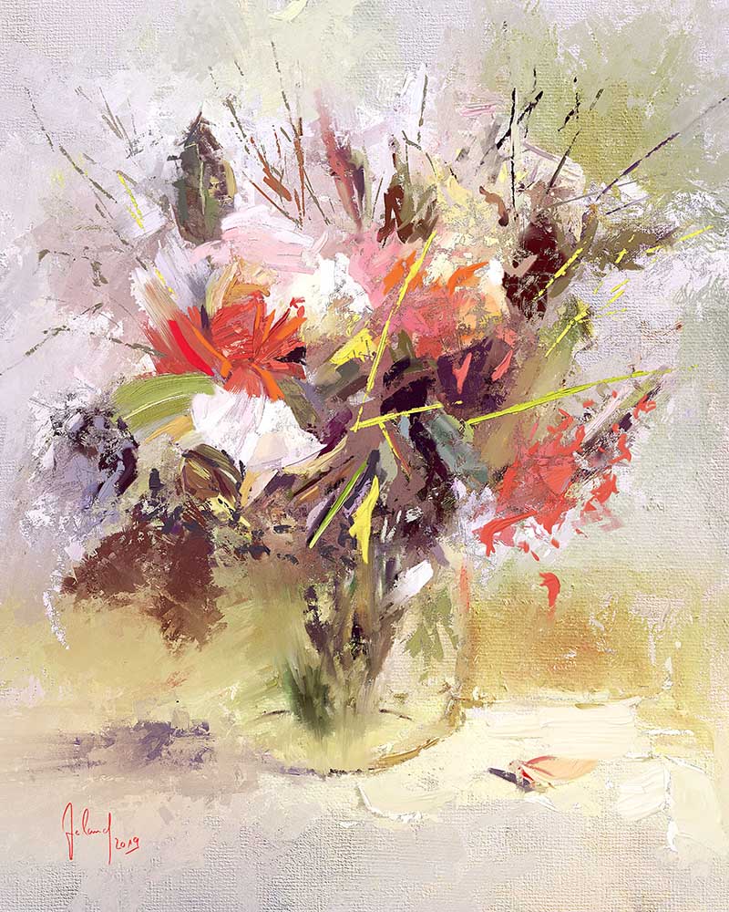 Still life with carnations à Georg Ireland