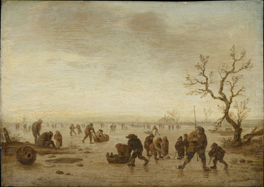 Skaters on the Ice à Isaac van Ostade