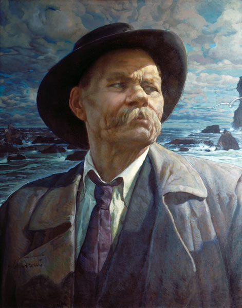 Portrait von A.M.Gorki. 1937 à Isaak Brodskij
