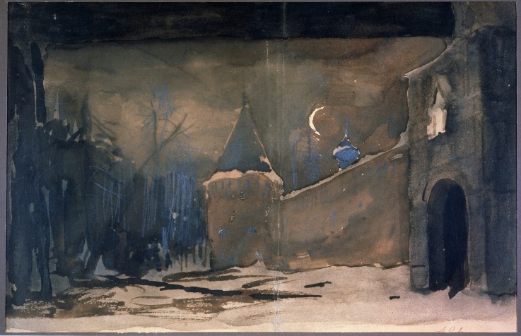Stage design the opera A Life for the Tsar by M. Glinka à Isaak Iljitsch Lewitan