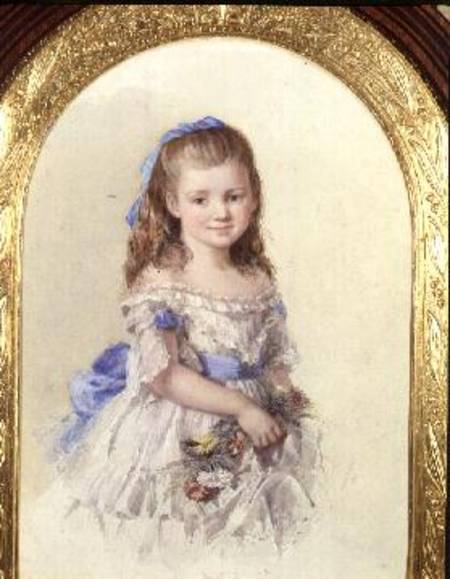 Portrait of Winifred Mary Bombass, aged ten à Isabel Oakley Naftel