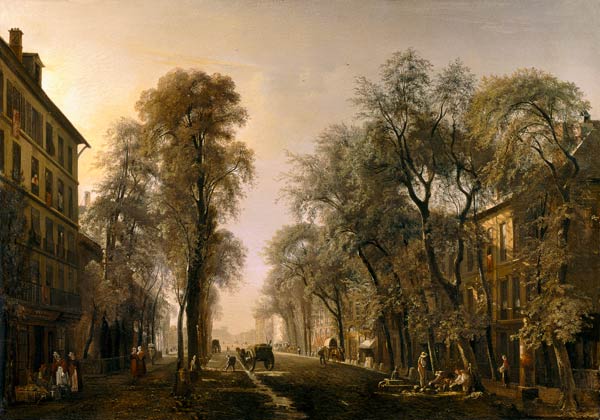 Boulevard Poissonniere in 1834 à Isidore Dagnan