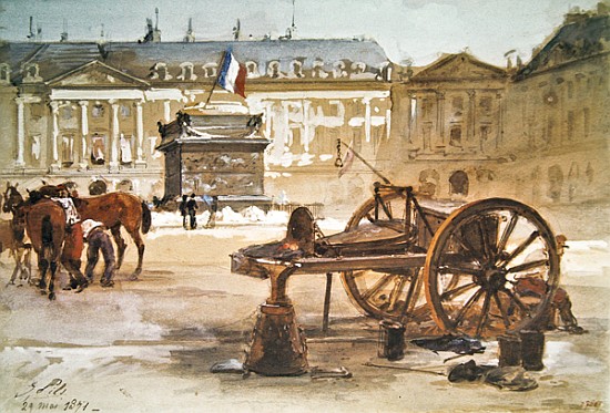 Paris Commune: The Fall of the Vendome Column, 29th May 1871 à Isidore Pils