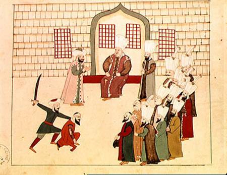 Ms 1671 A vizier watching an execution à École islamique