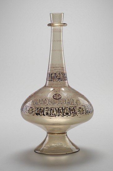 Bottle, commissioned by Dawud, Rasulid Sultan of Yemen, Mamluk Dynasty, 1296/1321 à École islamique