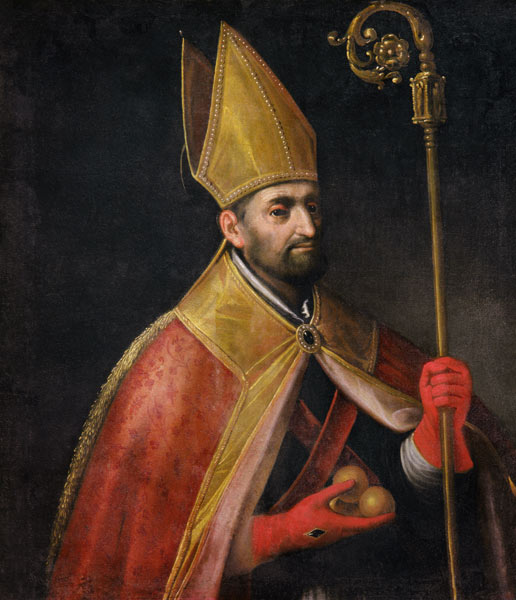 Portrait of St. Nicholas à École picturale italienne