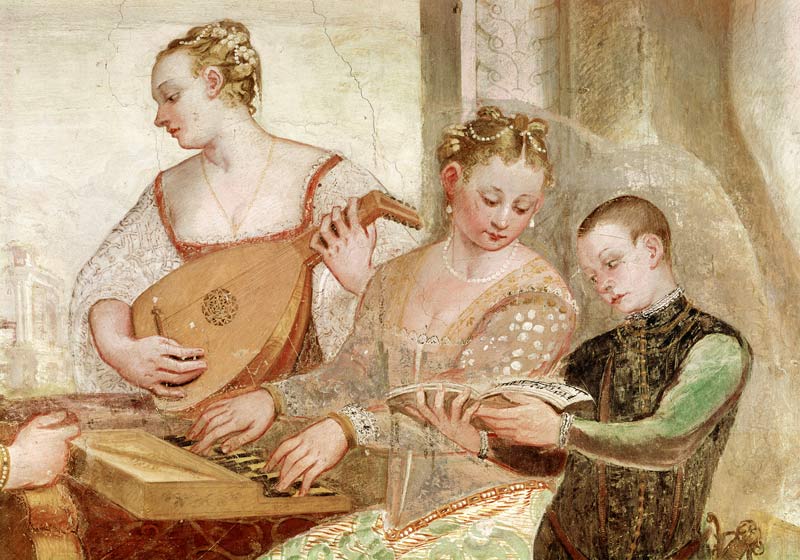 The Concert  (detail) à École picturale italienne