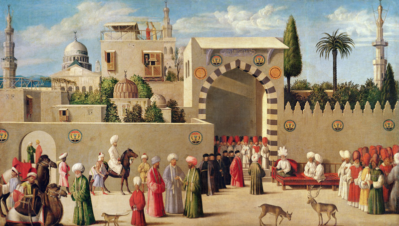 The Venetian Ambassador's Interview in an Oriental City or The Reception of Domenico Trevisani in Ca à École picturale italienne