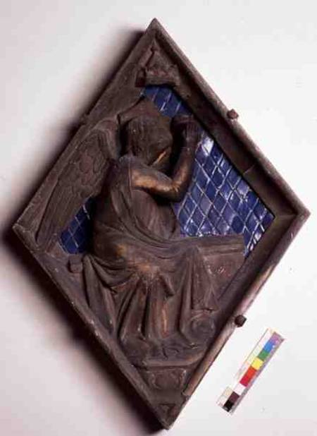 Allegorical figure, relief tile from the Campanile à École picturale italienne