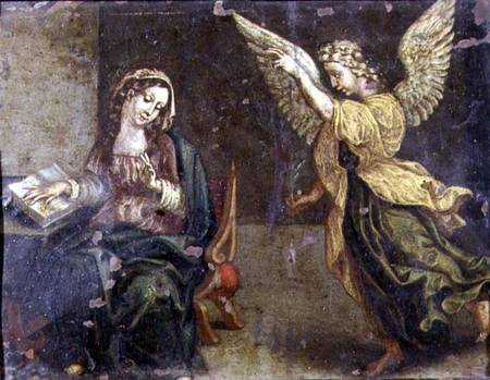 The Annunciation à École picturale italienne