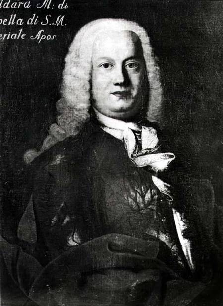 Antonio Caldara (1670-1736)  (b&w photo) à École picturale italienne