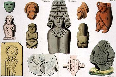 Central American Antiquities, plate 46 from 'The History of the Nations' à École picturale italienne