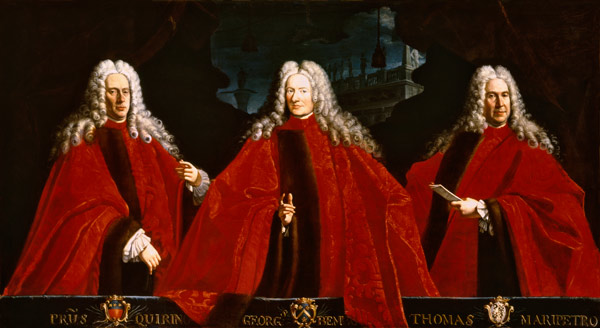 Portrait of three lawyers, Pietro Querini, Giorgio Bembo and Tommaso Malipiero à École picturale italienne