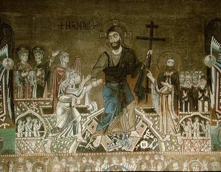 The Last Judgement, Christ seizes Adam by the arm à École picturale italienne