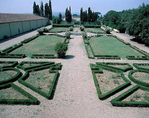 Landscaped gardens to the west of the villa (photo) à École picturale italienne