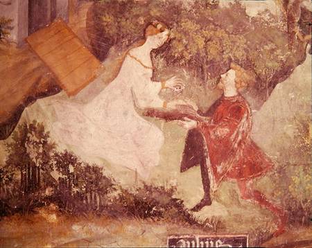 The Month of July, detail of a couple à École picturale italienne