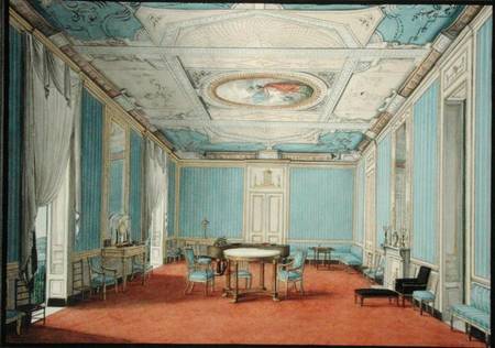 A Neo-classical Palace Interior in Naples à École picturale italienne