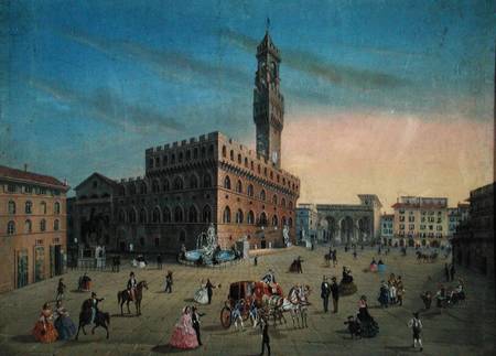 Piazza Signoria, Florence à École picturale italienne