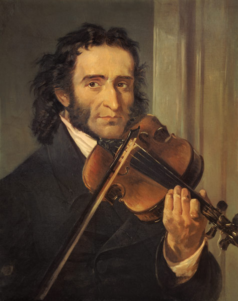 Portrait of Niccolo Paganini (1782-1840) à École picturale italienne