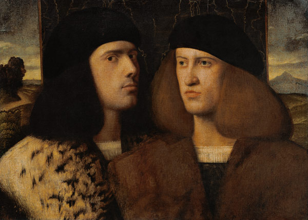 Portrait of Two Young Men à École picturale italienne