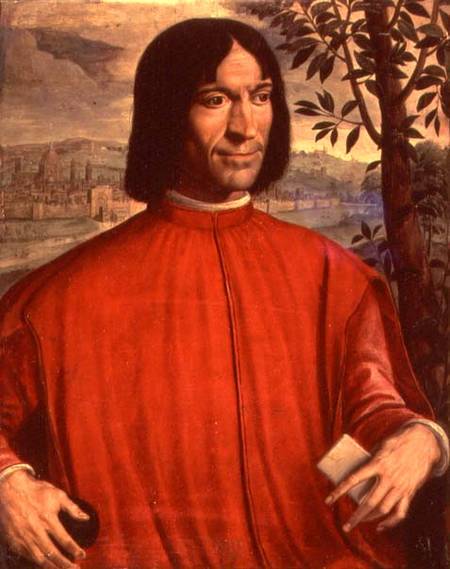 Portrait of Lorenzo de' Medici 'the Magnificent' (1449-92) (panel) à École picturale italienne