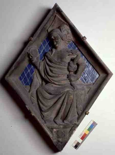 Prudence, relief tile from the Campanile à École picturale italienne