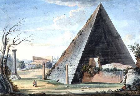 Pyramid tomb of Caius Cestus à École picturale italienne
