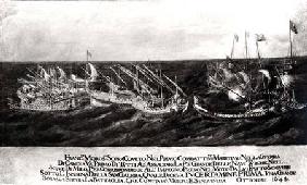 A Sea Battle between the Venetian Fleet under General Francesco Morosini (1618-94) against the Turks
