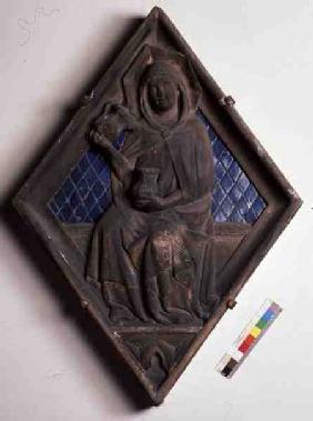 Temperance, relief tile from the Campanile