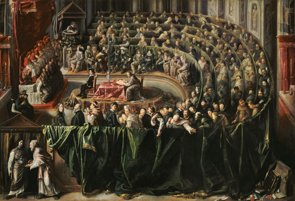 Trial of Galileo à École picturale italienne