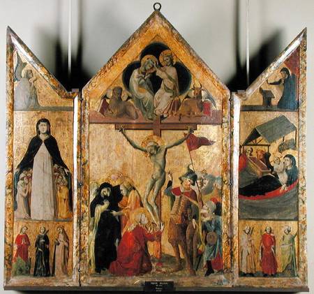 Triptych with Scenes from the Life of the Virgin à École picturale italienne