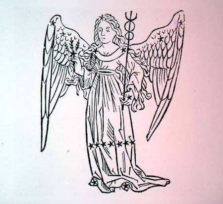 Virgo (the Virgin) an illustration from the 'Poeticon Astronomicon' by C.J. Hyginus, Venice à École picturale italienne