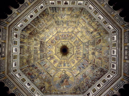 Cupola of the Baptistery of San Giovanni (mosaic) à École italienne (13ème siècle)