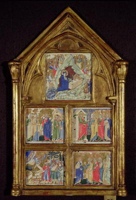 Scenes from the New Testament (vellum) à École italienne (14ème siècle)