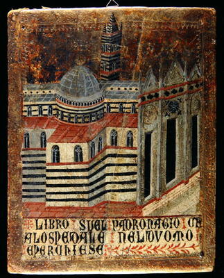 Siena Cathedral (oil on panel) à École italienne (14ème siècle)