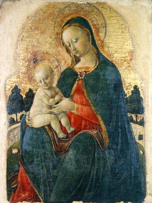 Madonna and Child in a Garden, Venetian Painter (panel) à École italienne (15ème siècle)
