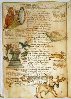 Ms Ital 483 P.4.7 f.162v Constellations, from the 'Dittamondo' by Fazio degli Uberti (vellum) à École italienne (15ème siècle)
