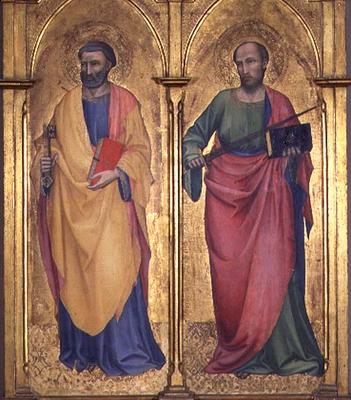 St. Peter and St. Paul (tempera on panel) à École italienne (15ème siècle)