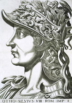 Otho (32-69 AD), 1596 (engraving) à École italienne (16ème siècle)