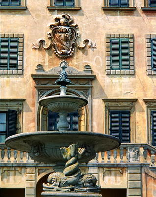 Detail of the facade, Villa di Celle (photo) à École italienne (17ème siècle)