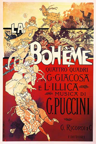 Poster for La Boheme, Opera by Giacomo Puccini à École italienne (19ème siècle)
