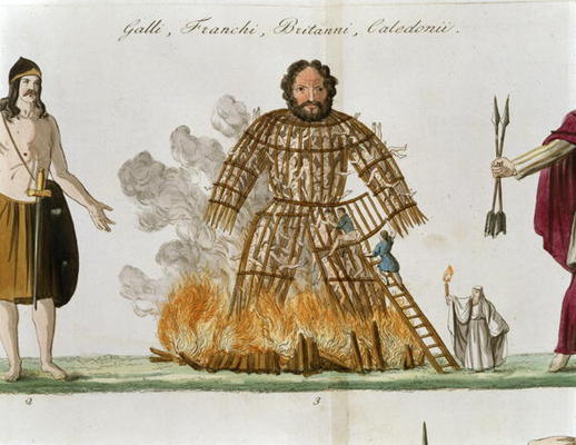 The Wicker Man, from 'The History of the Nations' (litho) à École italienne (19ème siècle)
