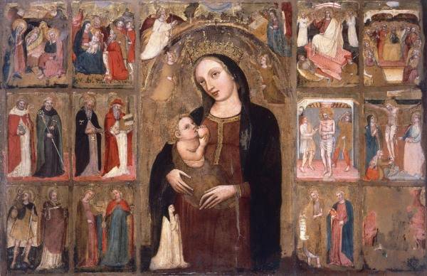 Vierge a l''Enfant et Saints/Peint.ital. à Peintres italiens (divers)