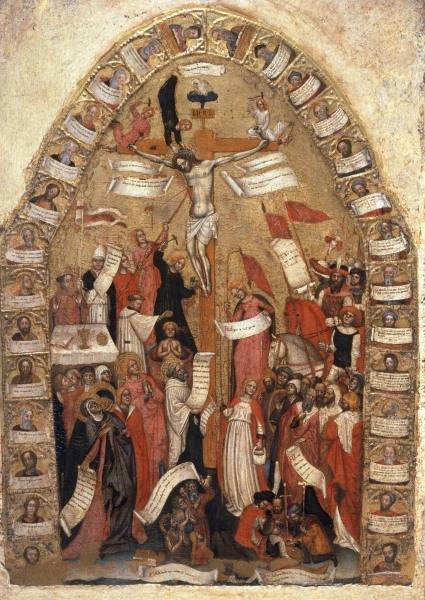 Crucifixion du Christ / Peinture 14e à Peintres italiens (divers)