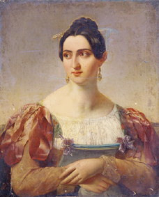 Bildnis einer italienischen Dame. à italien Maître