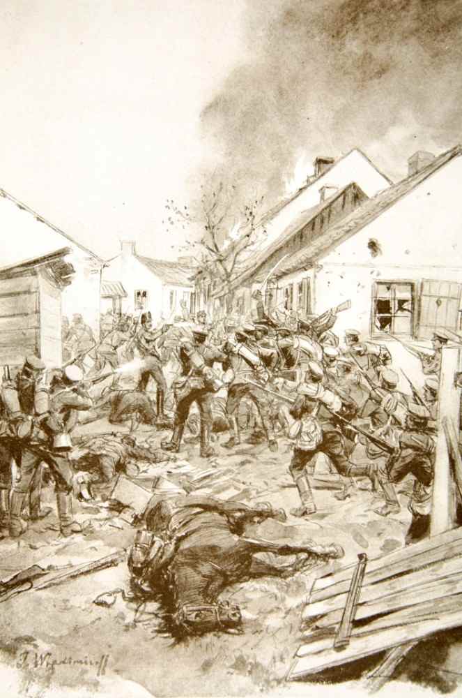Sweeping all before them with the Bayonet: Russian soldiers storming the outskirts of Jaroslav à Ivan Alexeyevich Vladimirov